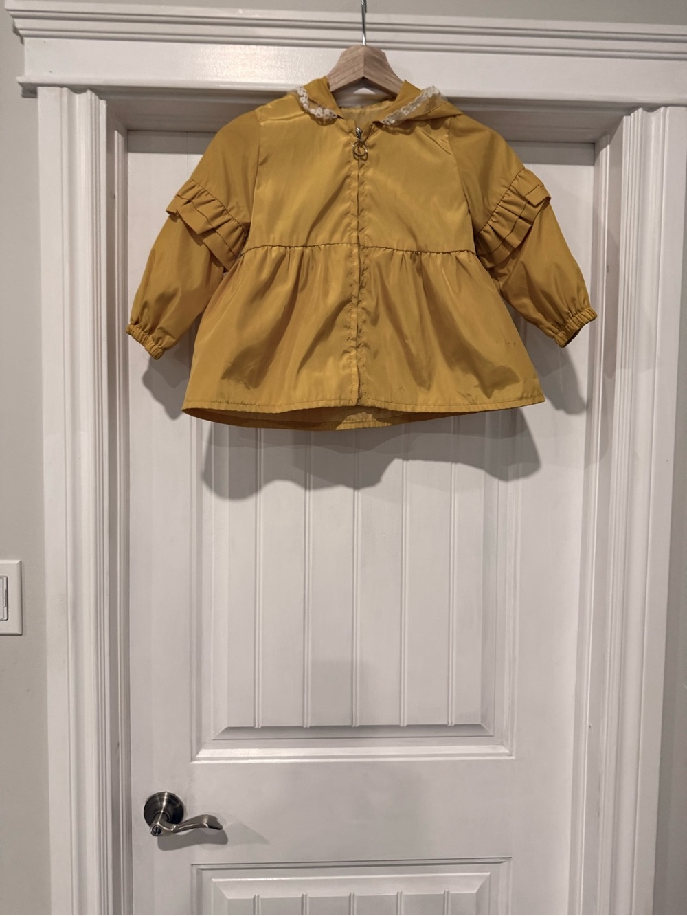 Girls' Mustard Hooded bunny ear Peplum Jacket